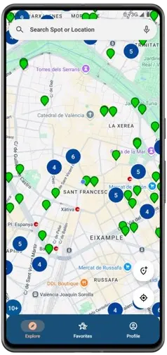Screenshot of the Spot4Dis app